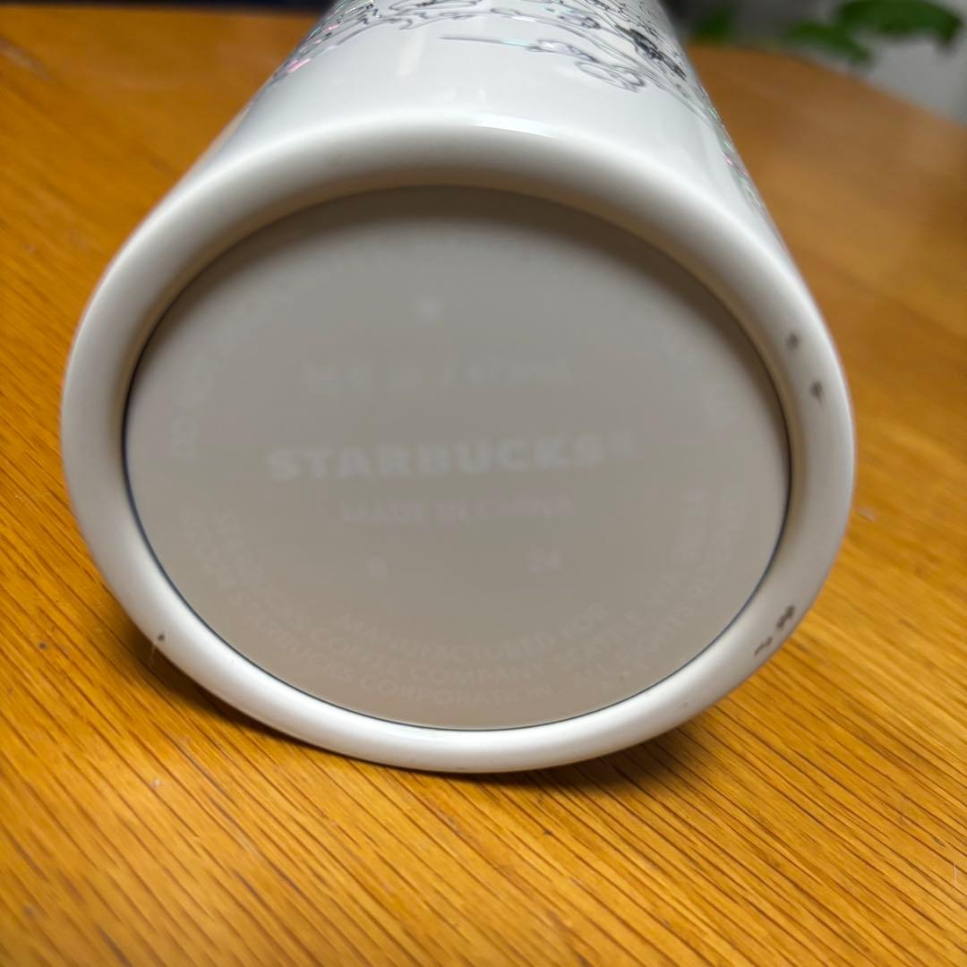STARBUCKS ✴︎韓国限定✴︎店舗限定✴︎ホワイト花柄水筒✴︎プレミア品