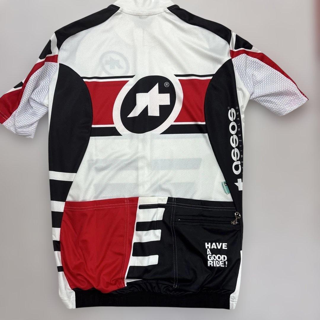 【新品】assos サイクルジャージ ホワイト/レッド/ブラック
