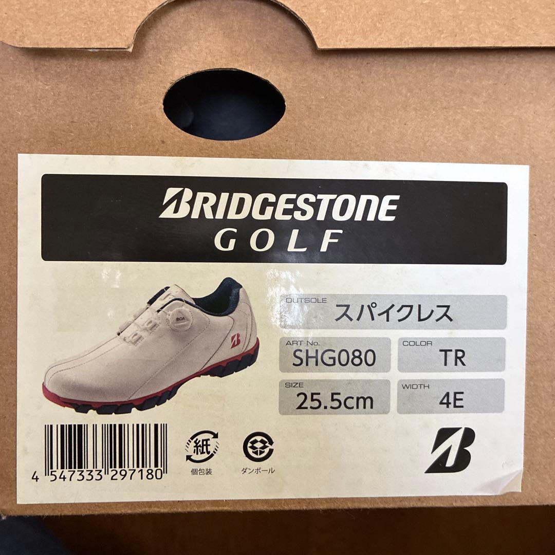 (新品未使用)SHG080 ゴルフシューズ 25.5cm 4E 幅広甲高
