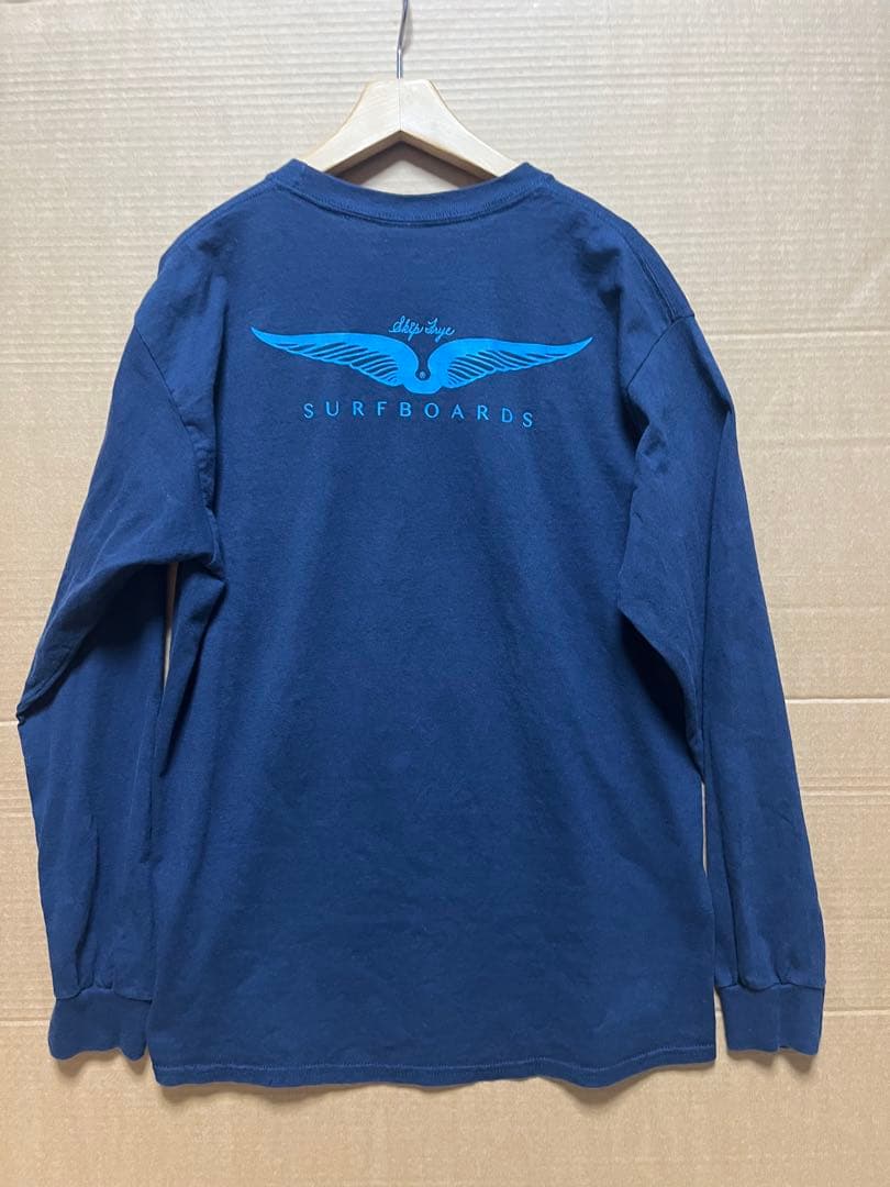 スキップフライ SKIP FRYE LONGSLEEVE Tシャツ M 紺