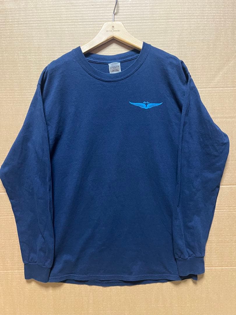 スキップフライ SKIP FRYE LONGSLEEVE Tシャツ M 紺