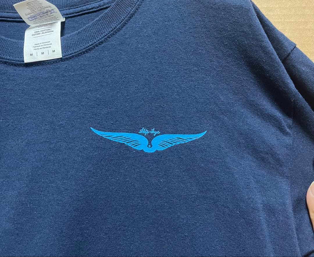 スキップフライ SKIP FRYE LONGSLEEVE Tシャツ M 紺
