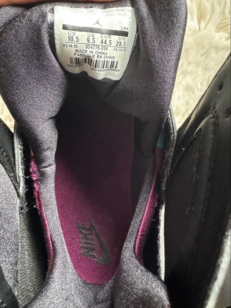 Air Jordan 7 グレー/ブラック/パープル　nike ジョーダン