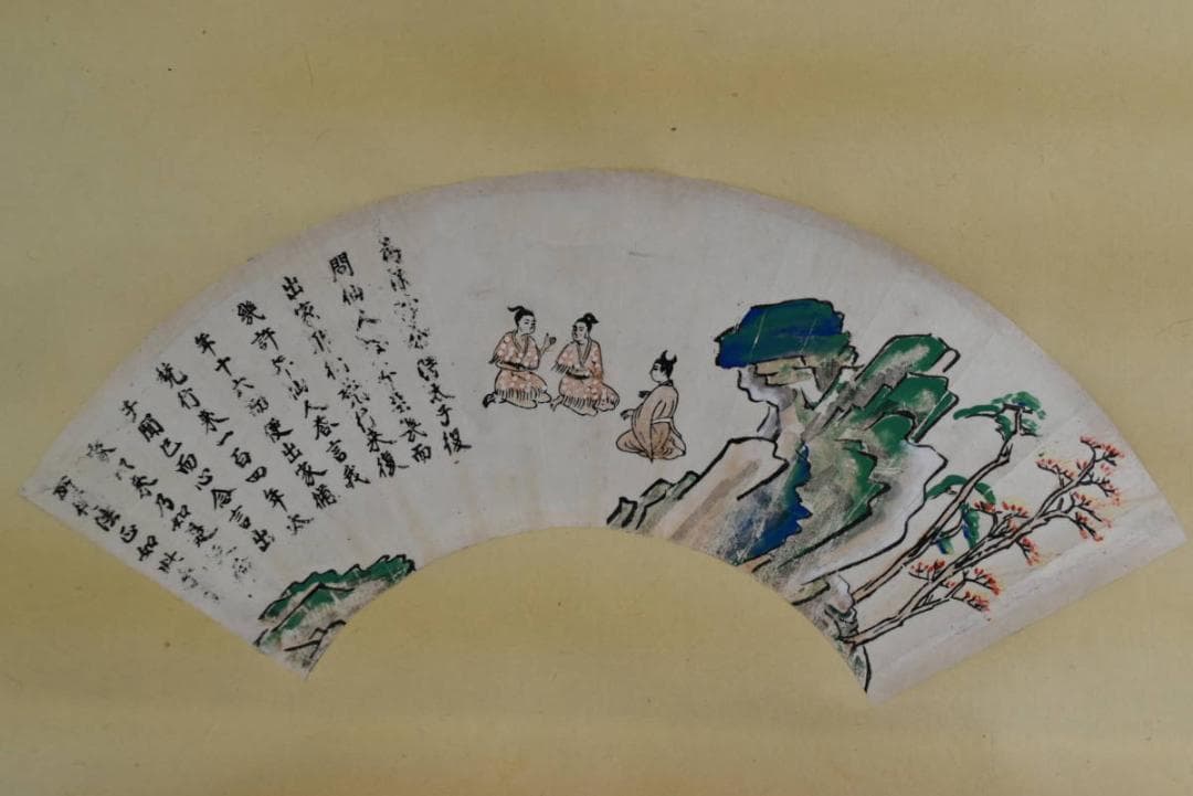 【複製】作者不詳/人物画賛/版画/掛軸/名家伝来/AA-842