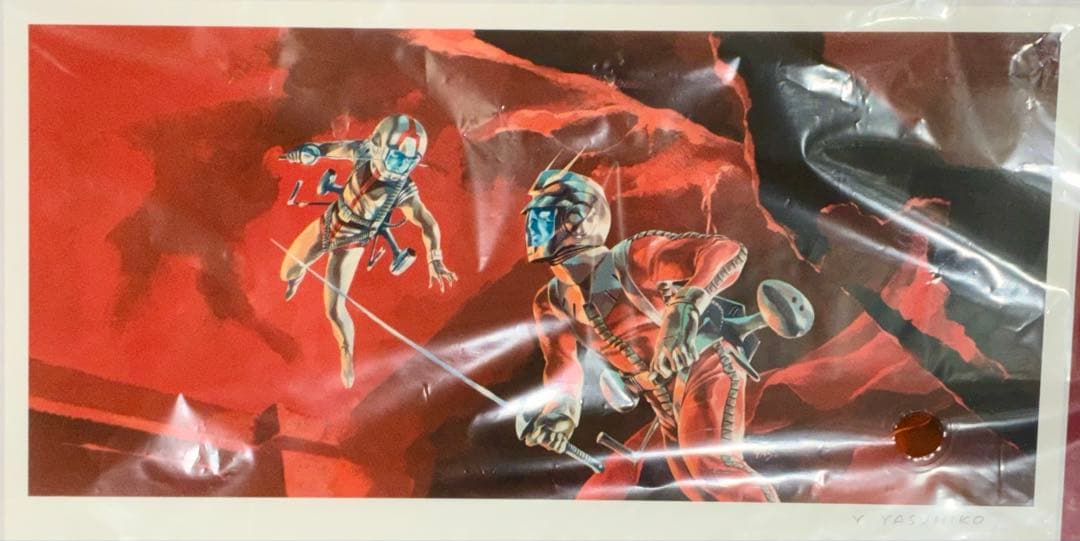 複製原画 機動戦士ガンダム アムロ&シャア 直筆サイン入り 安彦良和展