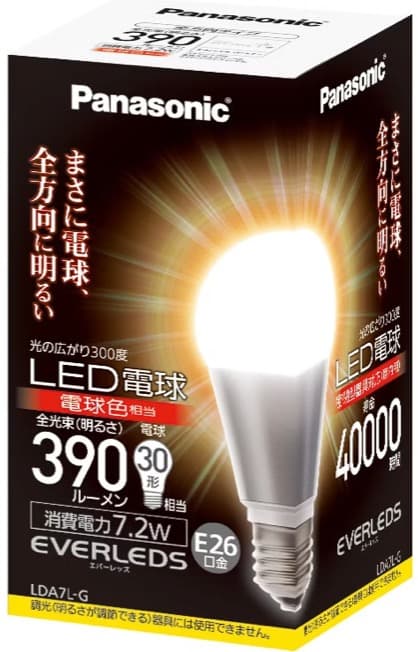パナソニック LED電球7.2W　LDA7L-G　67個