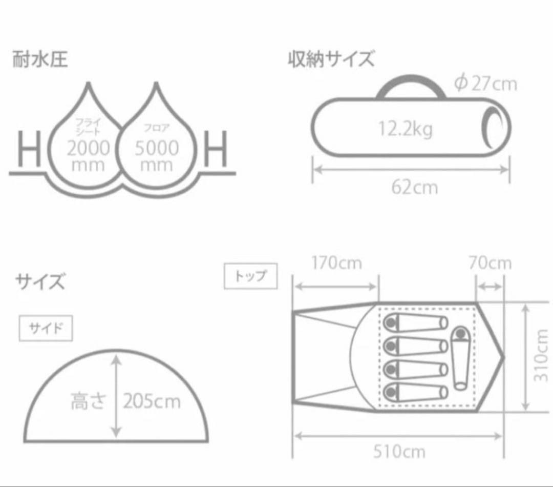 DOD ザ・テント L &ビートルタープ　T5-624-KH