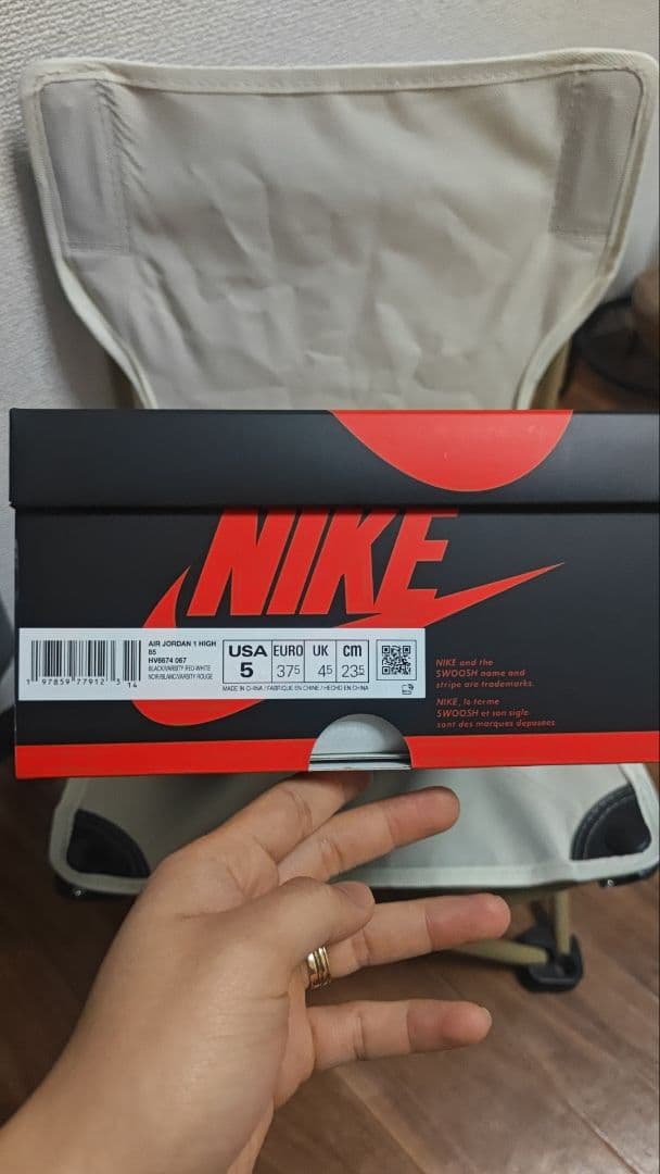 シューズ(女性用) AIR JORRDAN1 HIGH 86 black/red-white