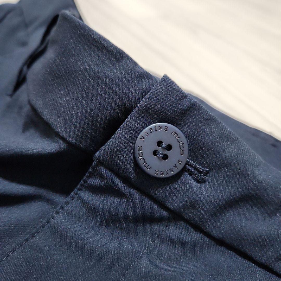 美品☆muta MARINE☆ゴルフハーフパンツストレッチ吸汗速乾 5(M)紺