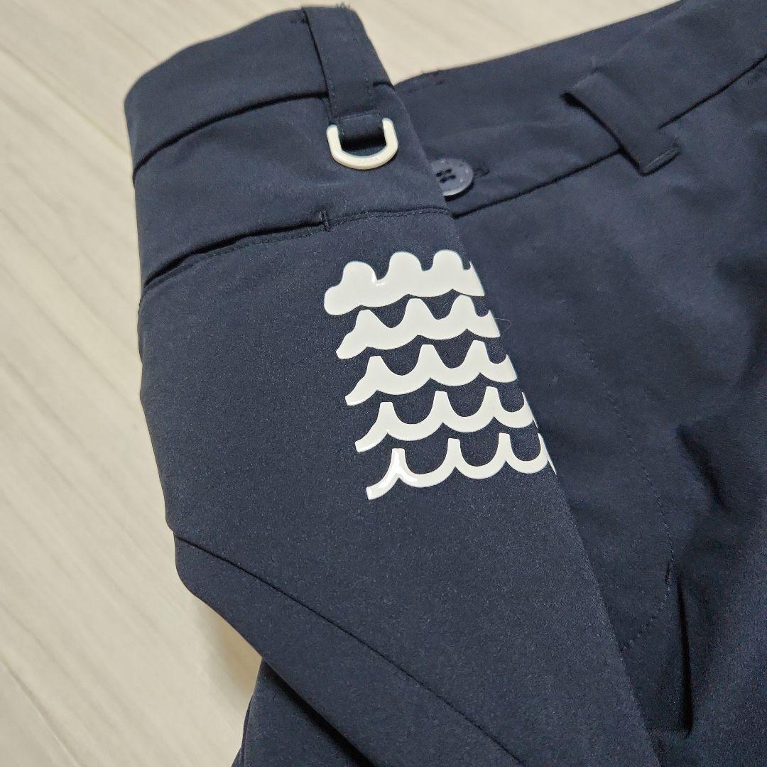 美品☆muta MARINE☆ゴルフハーフパンツストレッチ吸汗速乾 5(M)紺
