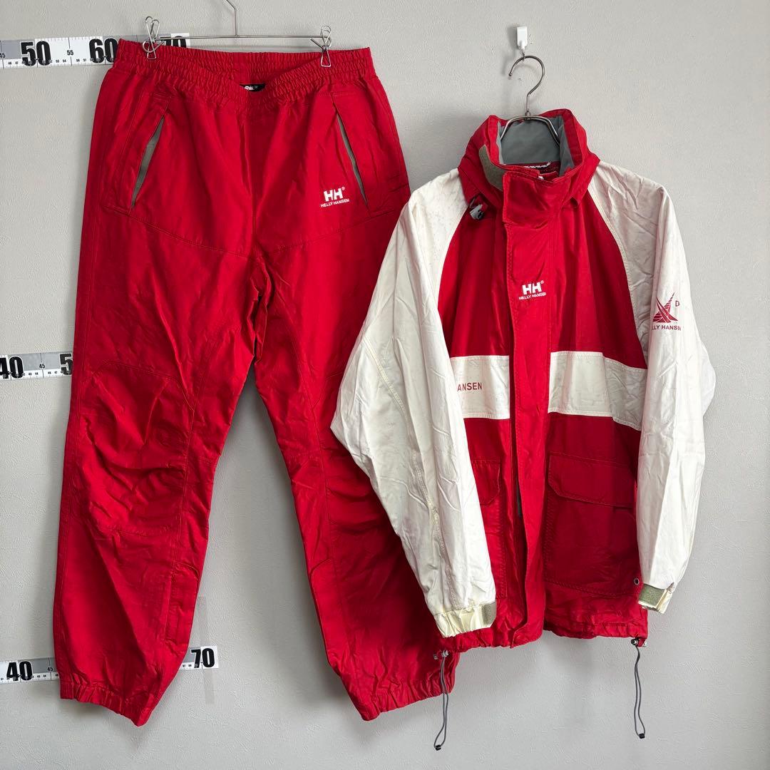 上下セット HELLY HANSEN ヘリーハンセン スキースノボーウェアー赤M