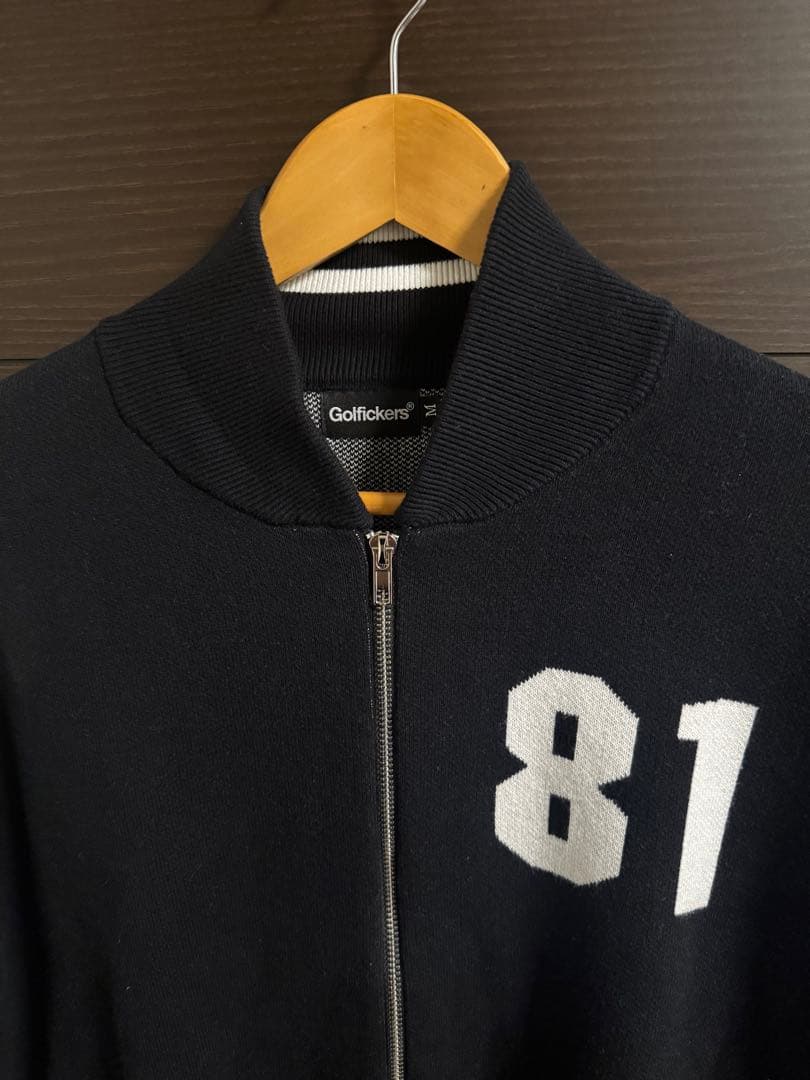 GOLFICKERS ジップアップ コットンニットブルゾン M