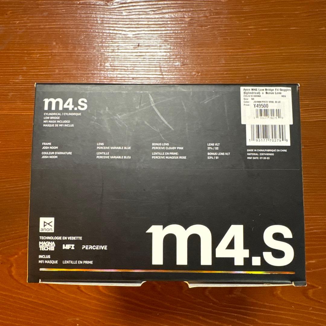 anon m4.s ゴーグル レッドフレーム + ボーナスレンズ