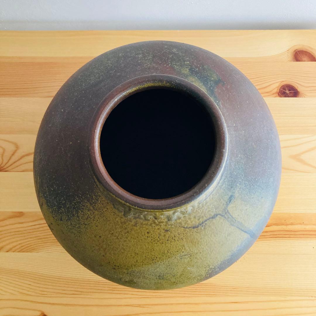 【新品】丹波焼　立杭焼　大熊窯　大上亨　大上巧　壺　花瓶　花器　花入れ　木箱付き