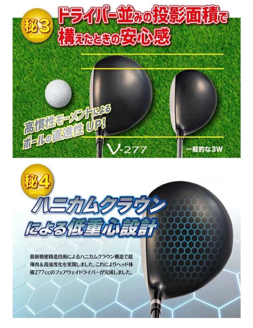 リンクスパララックス V-277 フェアウェイウッドドライバー 42インチ SR