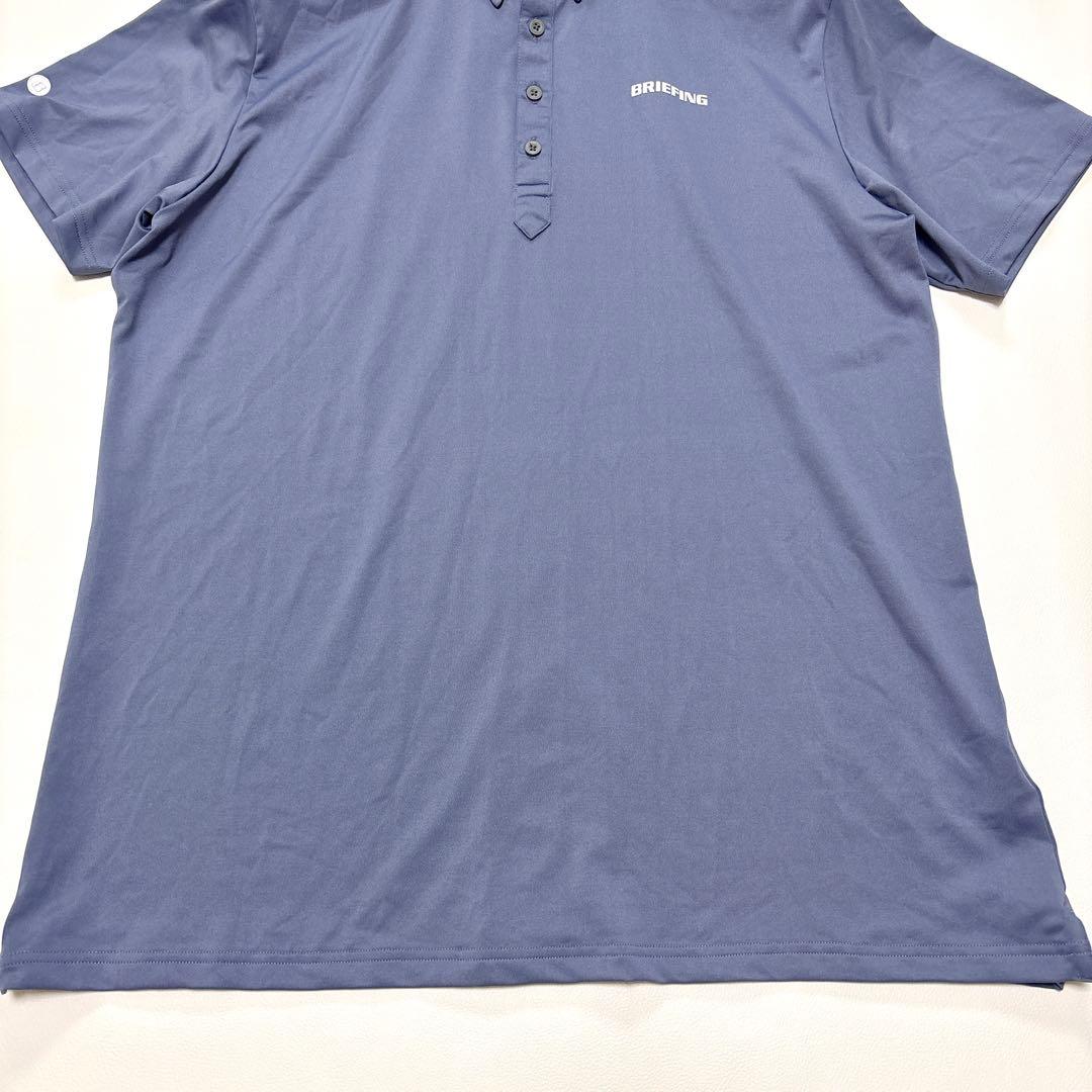 【極美品】XLサイズ！ブリーフィング ゴルフ半袖 ポロシャツ Tシャツ 青系