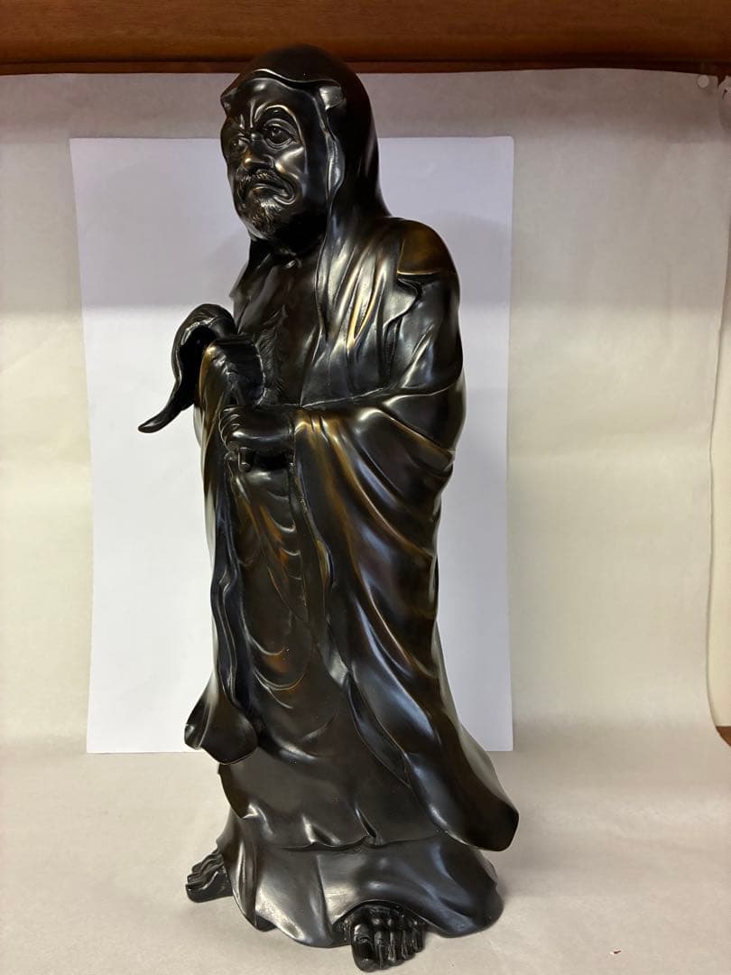 銅製:1尺7寸達磨大師(不良部有り)