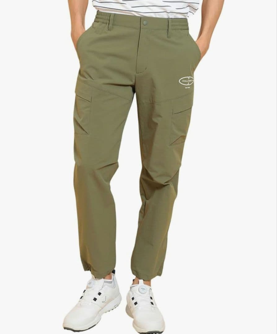 (新品)Callaway メンズ ストレッチパンツ LL カーキ