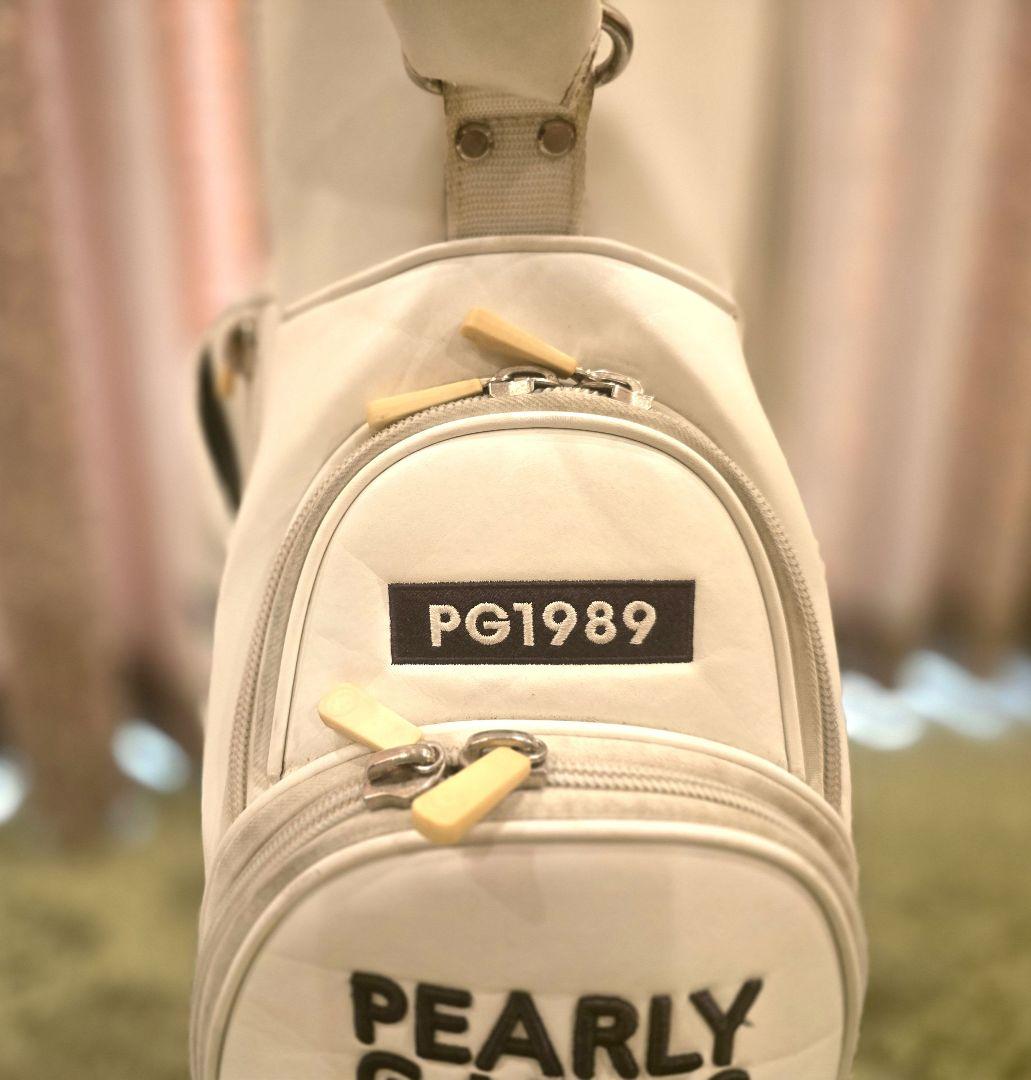 PEARLY GATES キャディバック 　ホワイト✖ネイビー