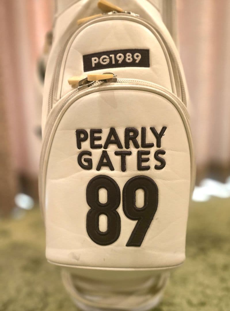 PEARLY GATES キャディバック 　ホワイト✖ネイビー