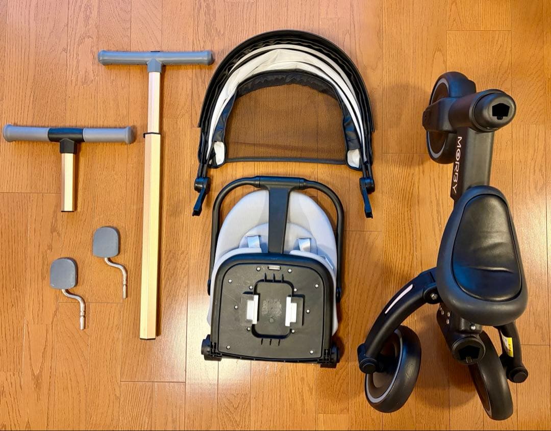 MORBY 10in1三輪車 折りたたみ キックバイク　ブラック