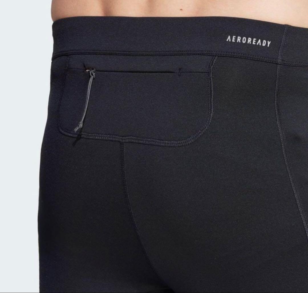 新品 XL アディダス 防寒 ランニングロングタイツ フリース裏起毛