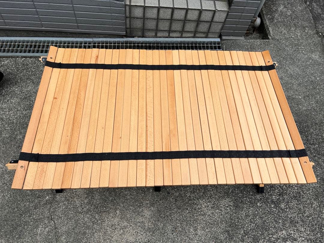 FIELDOOR ウッドロールトップテーブル 120cm x 70cm