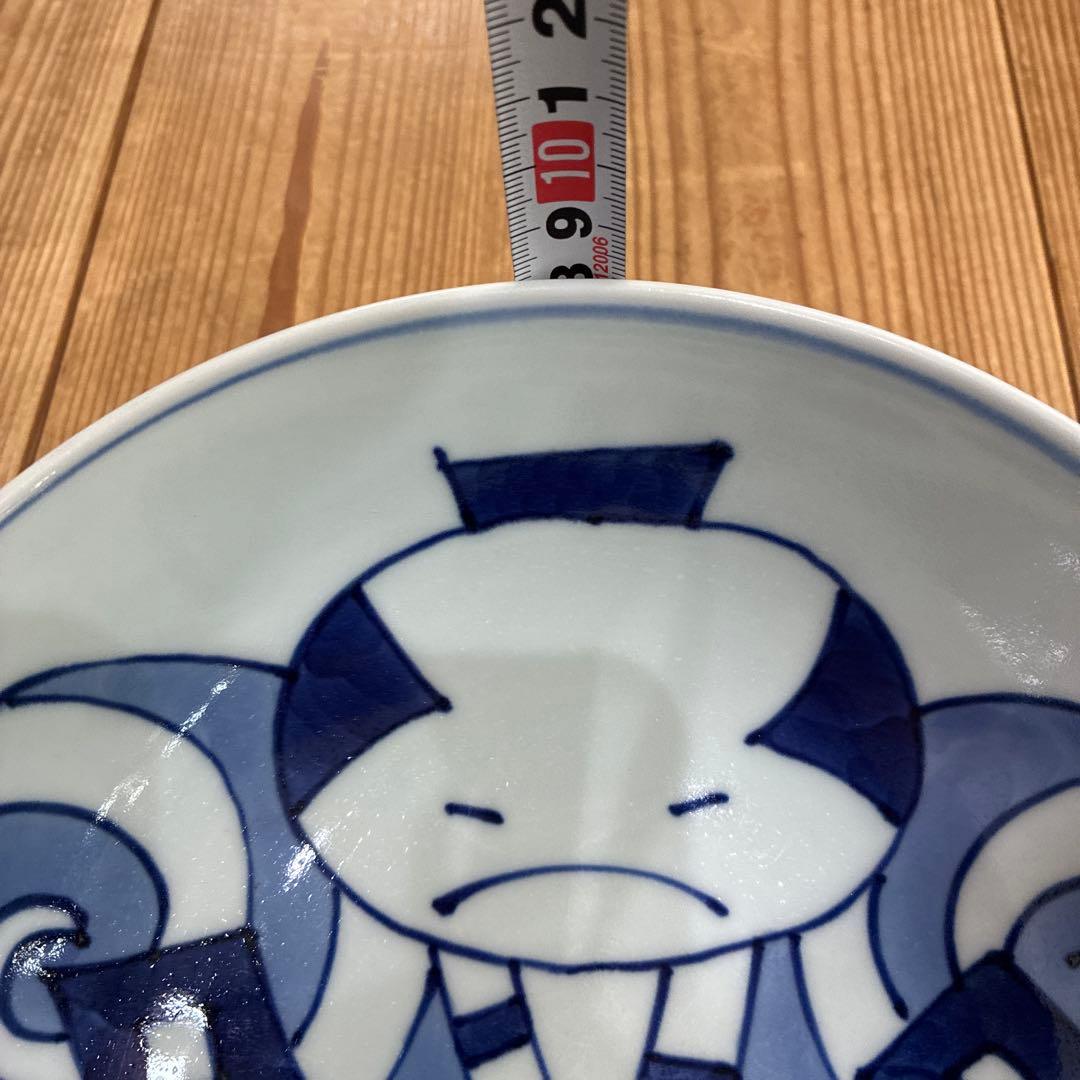 有田焼　青花　しん窯　長崎紋渕上り　江戸紋　奴だこ　6.5寸　中華丼　19cm