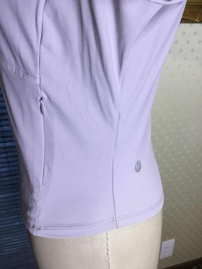LULULEMON☆ 薄紫 ジップアップジャケット 半袖