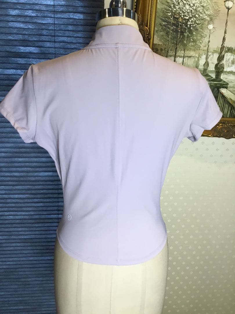 LULULEMON☆ 薄紫 ジップアップジャケット 半袖