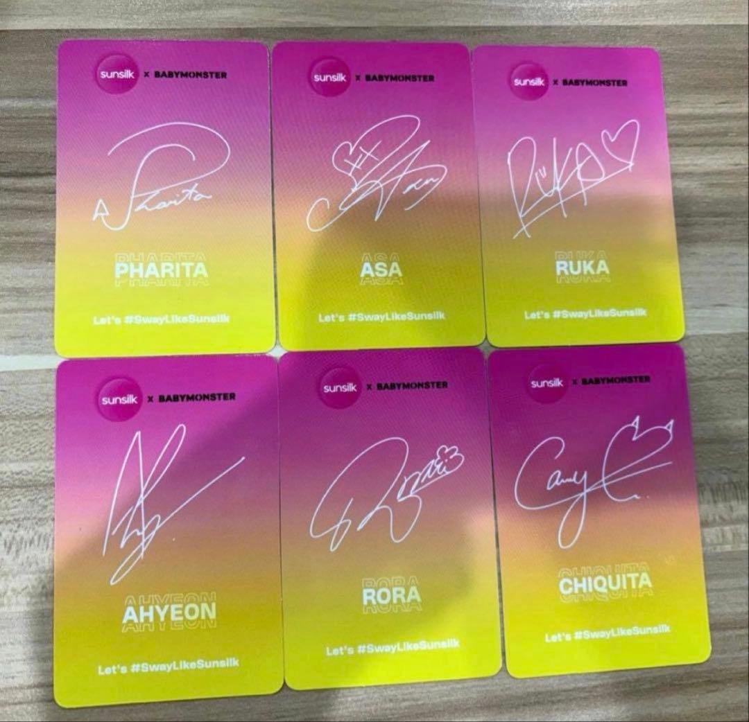 Babymonster x sunsilk 購入特典 全6種セット ベビモン　A