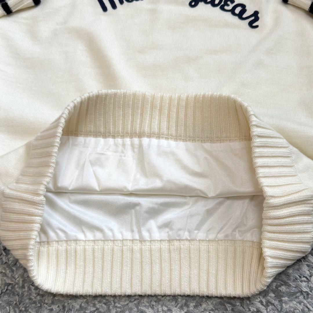 MUNSINGWEAR マンシングウェア ハーフジップ セーター ロゴ刺繍 防風