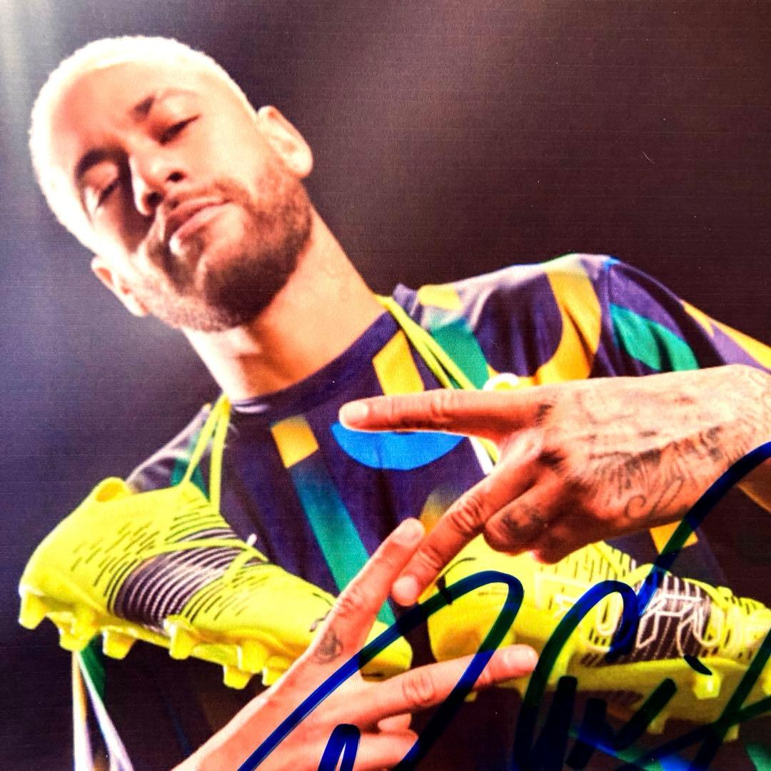 セール中…ネイマール直筆サイン入り2Lサイズ写真‥Neymar…ブラジル代表…