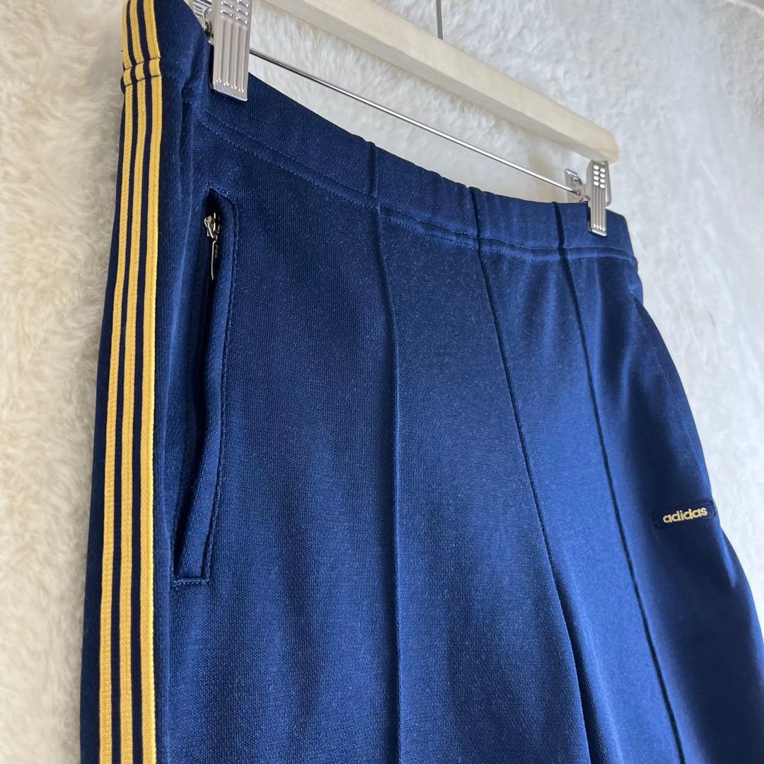70s 80s アディダス トラックパンツ 西ドイツ製 テクノ 裾ファスナー L