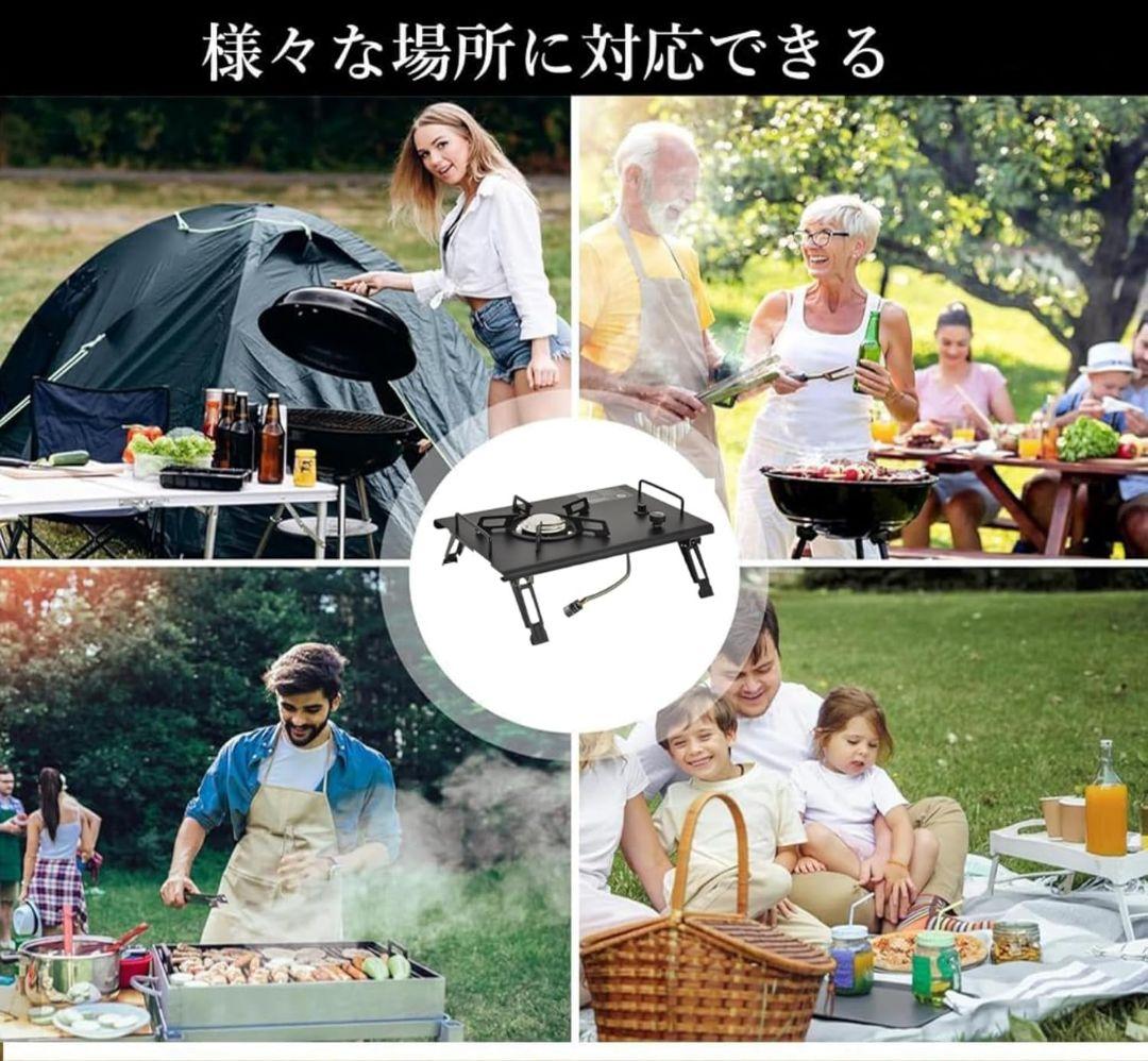 ✨️キャンプに✨️折りたたみ式キャンプストーブ 4000W/4500W シルバー