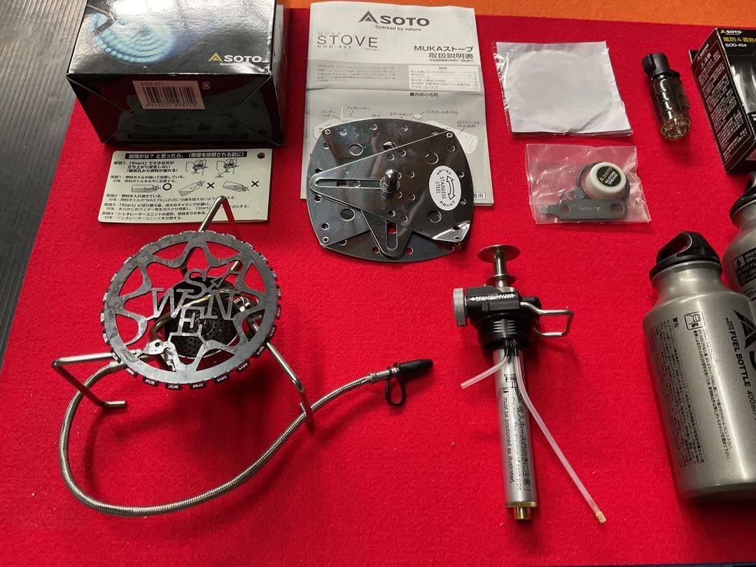 SOTO ソト MUKAストーブ SOD-371動作良好美品ボトル付フルセット品