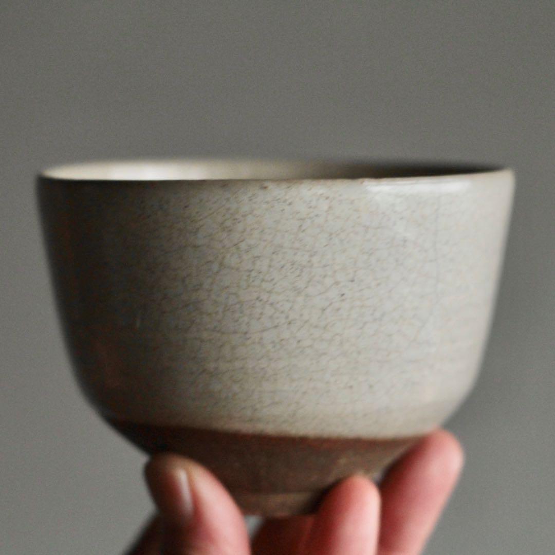 藁灰釉 茶碗 赤膚焼 茶道具 古美術 古道具 アンティーク