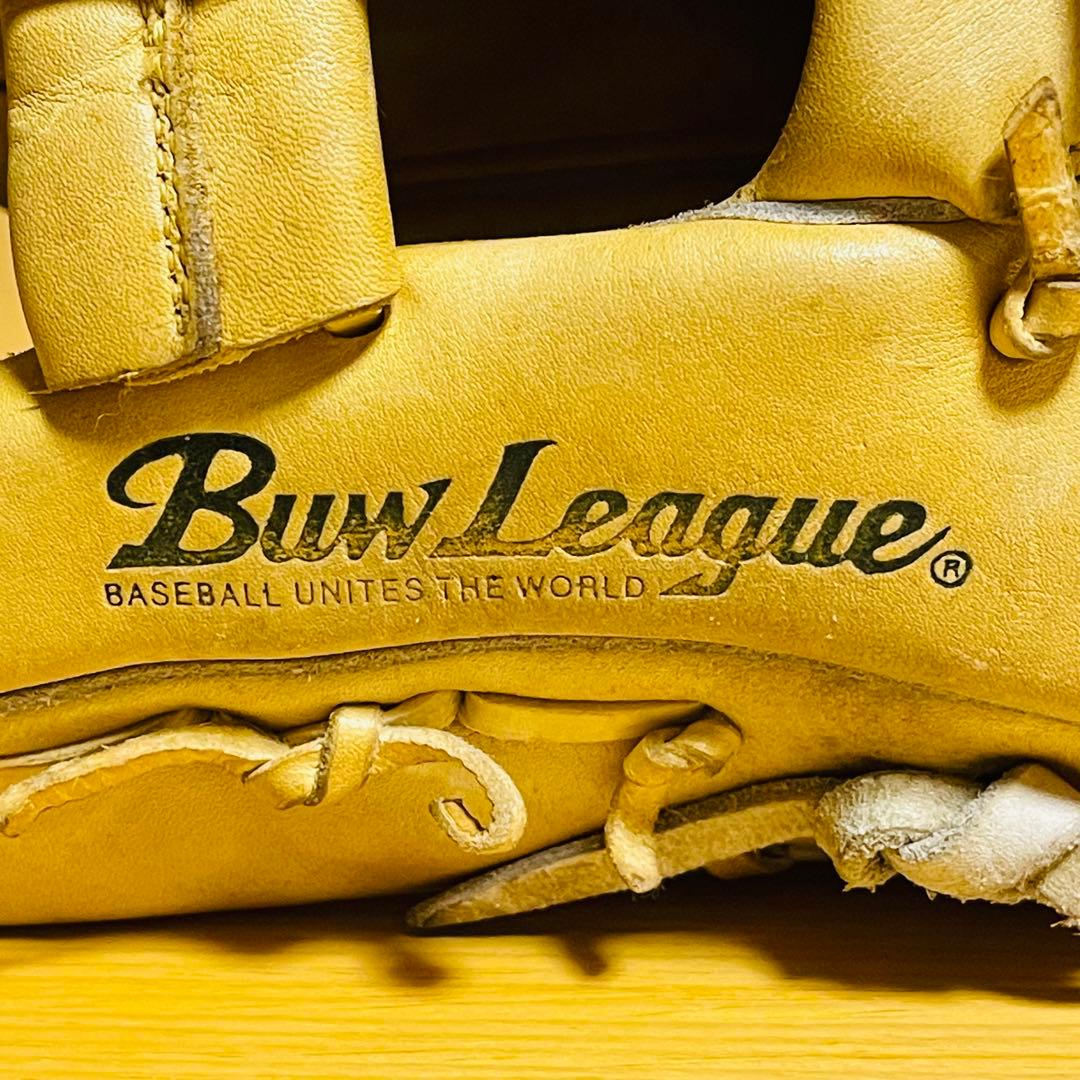 【希少】ミズノ Buw League 軟式グローブ 内野左 青ビュー プロモデル