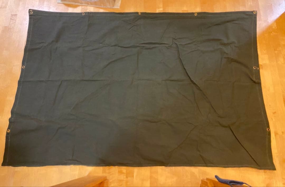 パラフィン帆布シート　極厚　3.0m x 2.2m 軍幕風