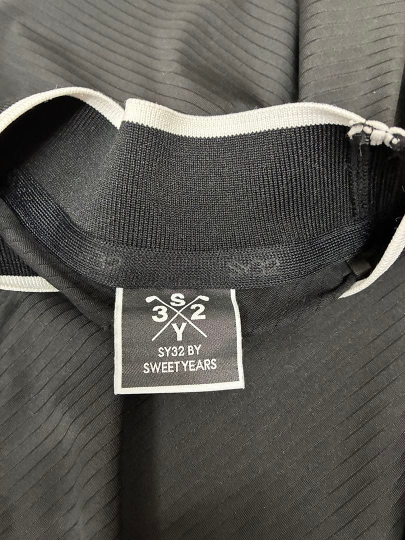SY32 モックネックTシャツ　Lサイズ　ブラック