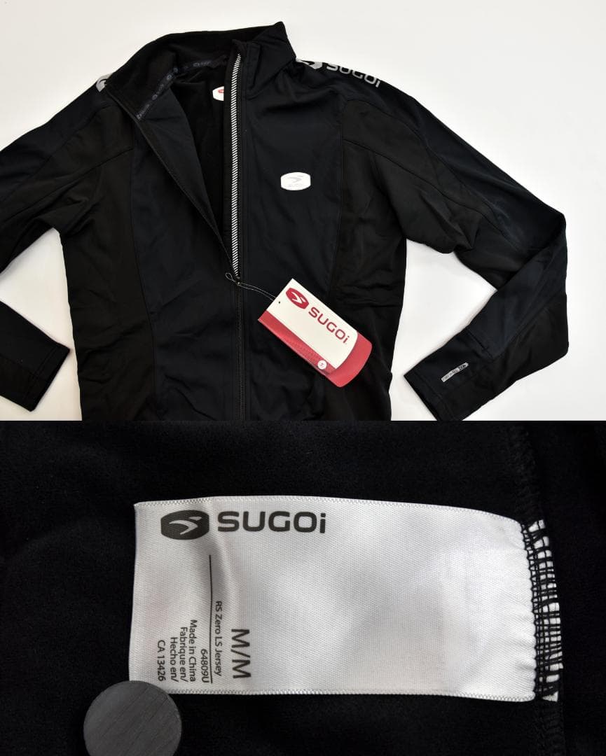 SUGOI RS ZERO LSジャージ size:M ブラック 64809U
