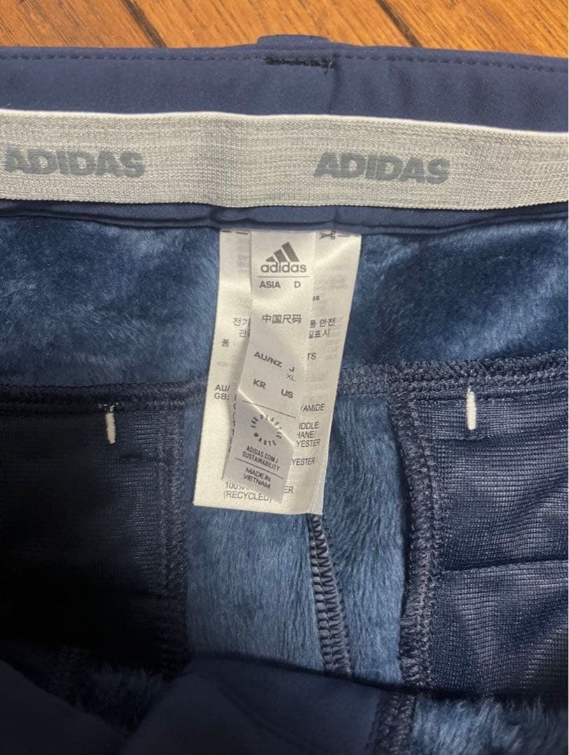 新品　XL アディダス　ゴルフ　adidas 裏起毛　ストレッチ　防風 パンツ