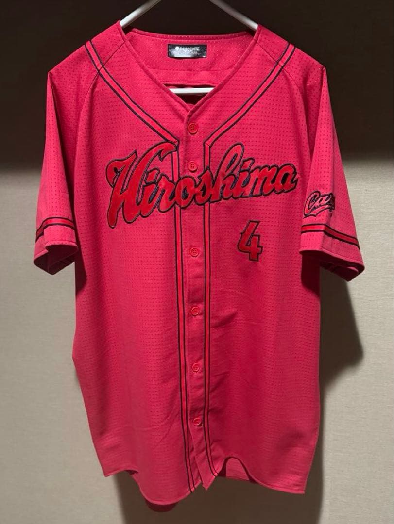 未使用 広島カープ 矢野雅哉 4 ビジター ハイクオリティユニフォーム Oサイズ