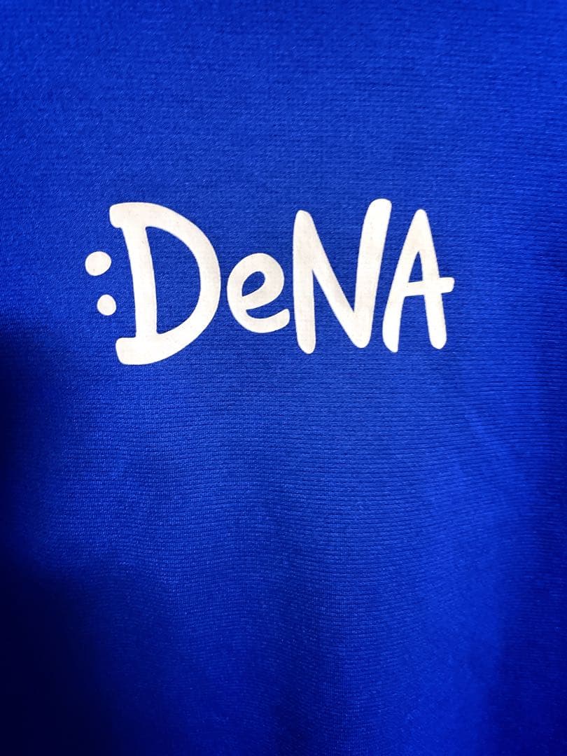DESCENTE 練習着 青 ハーフジップ Bロゴ　横浜DeNAベイスターズ