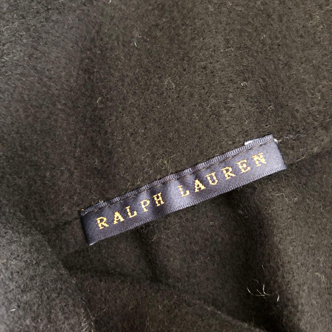 Vintage RALPH LAUREN ウール×レザー　カバー　ピローシャム