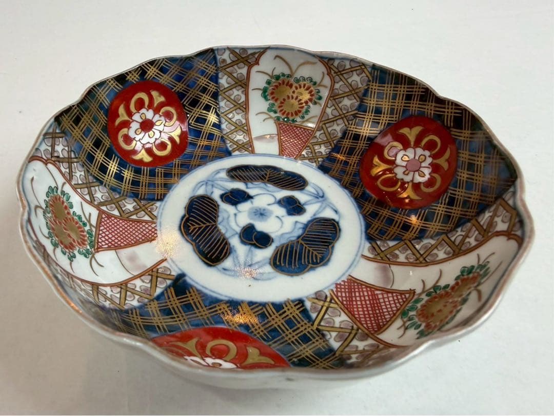 有田焼き　古伊万里　皿　なます皿色絵　5つ　NO.05