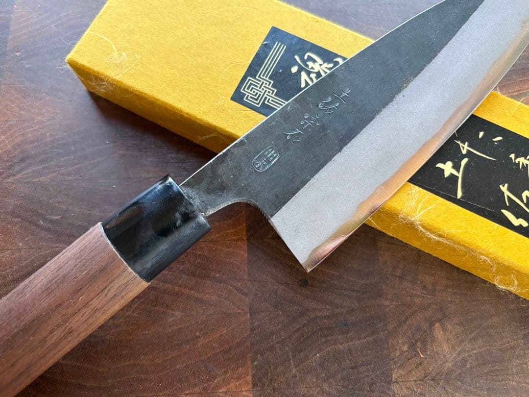 土佐打刃物　宗石　黒打　出刃　150mm 包丁　5寸　青紙　両刃　釣り