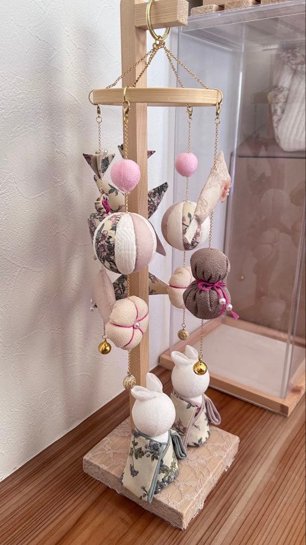 【つるし雛】リバティ 年中飾れる ハンドメイド ひな祭り つるし飾り|ケース付き