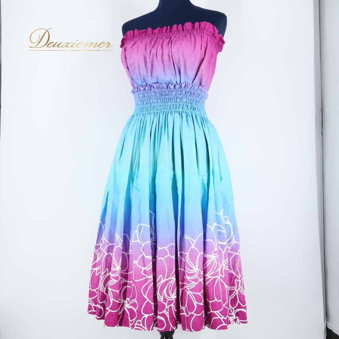 【美品 日本製 フラダンス衣装】ピンク ALOHA STANDARDS 上下