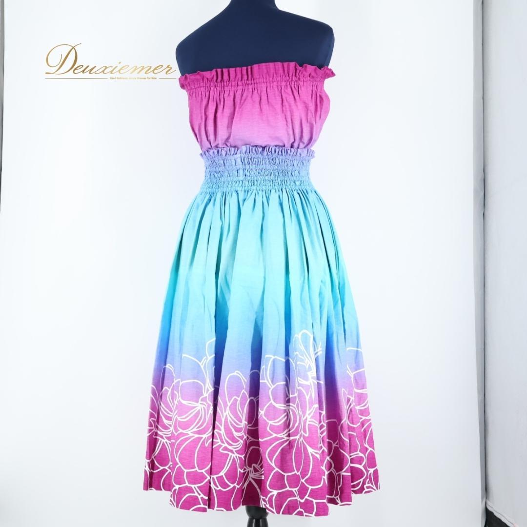 【美品 日本製 フラダンス衣装】ピンク ALOHA STANDARDS 上下